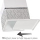 preview thumbnail 4 of 5, Creative Scents Mirror Damask White and Gray Bathroom Accessories Set of 6