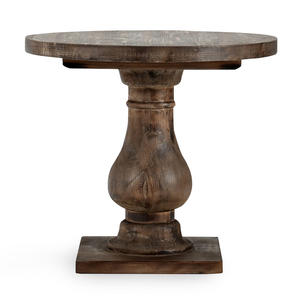 Classic Home Biltmore 28" Solid Wood Round End Table Pedestal Base