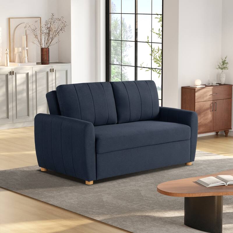 Serta Gavin Convertible Loveseat - Navy