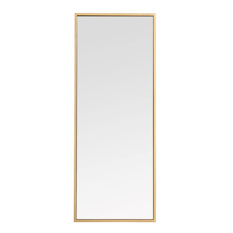 Elegant Lighting Eternity 36" x 14" Rectangular Beveled Metal Framed - Brass