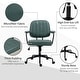 preview thumbnail 7 of 7, Home Office Chair with Swivel Wheels, Adjustable Height Computer Desk Chair, Microfiber Armchair with Tilt Function - N/A