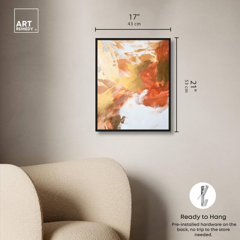 Golden Yellow Citrus Burst I Canvas by Art Remedy