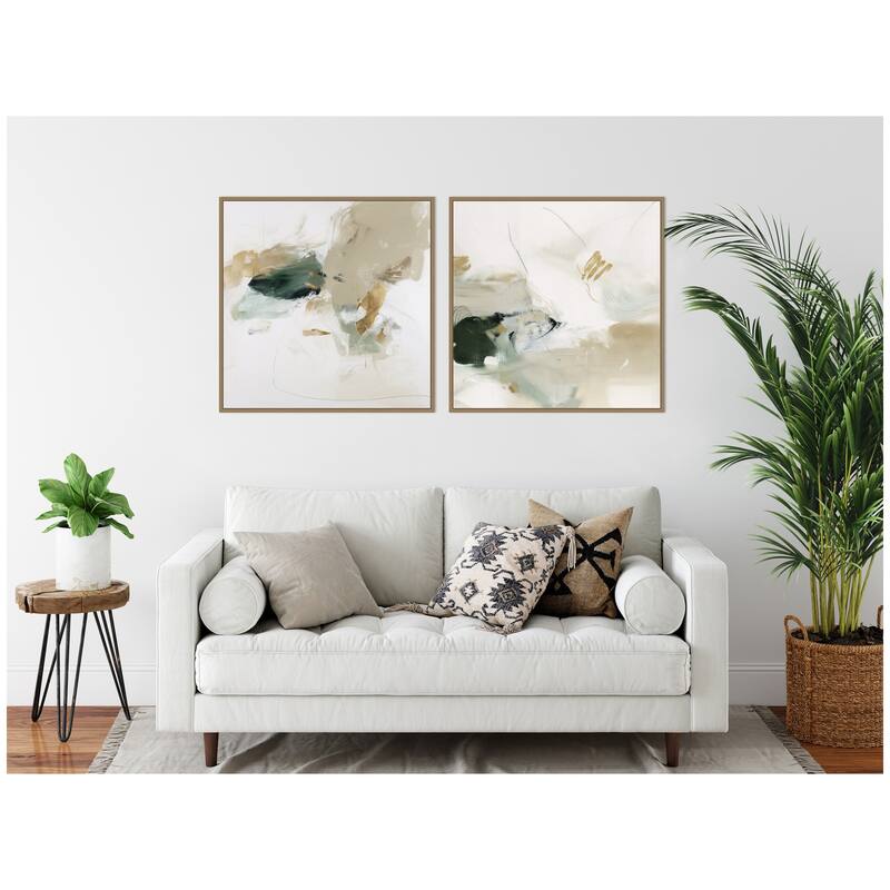 Kate and Laurel Field No. 1 & No. 2 2 Piece Framed Canvas Wall Art Set by Amy Lighthall