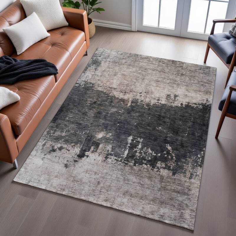 Premium Washable Super Soft Modern Steely Mayfield Rug