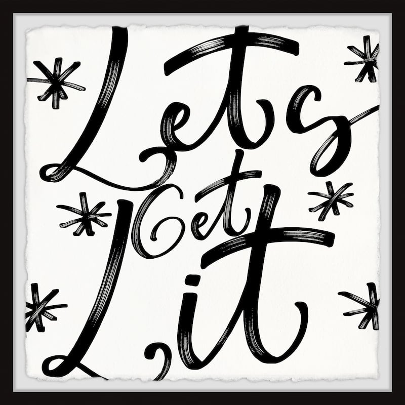 'Let's Get Lit' Framed Painting Print
