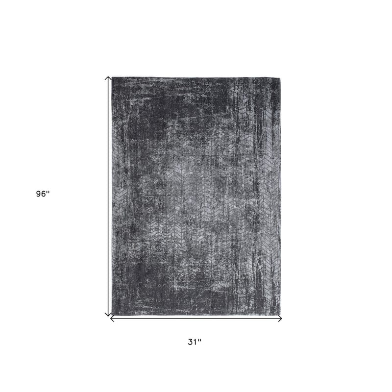 Gafe Modern Non Skid Woven Area Rug By HomeRoots - 96' X '31' X '0.12
