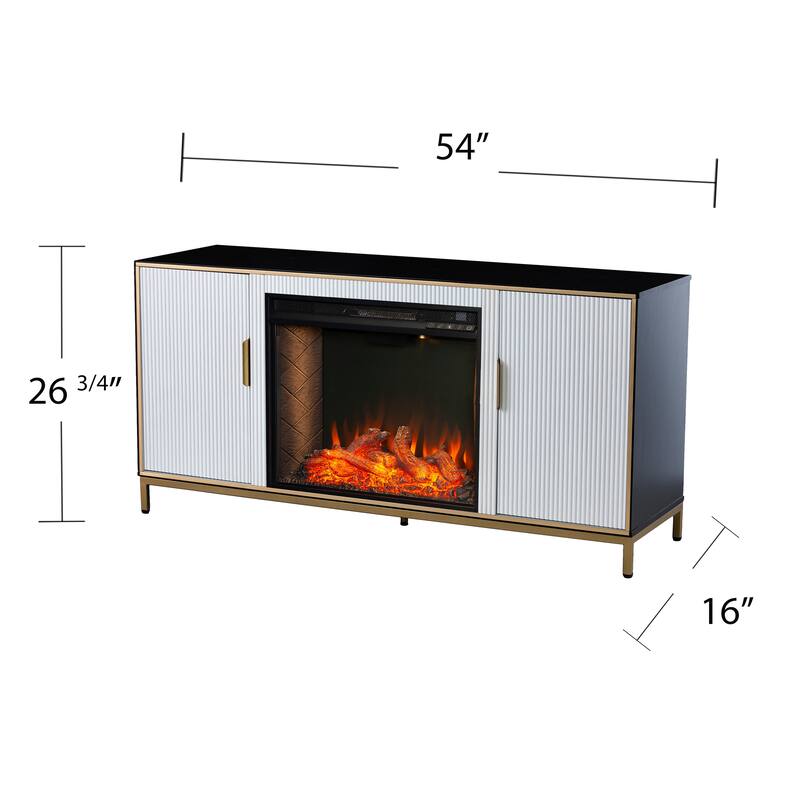 SEI Furniture Daltaire Fireplace - 54"W x 16"D x 27"H