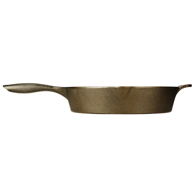 iLiving Seasoned Modern Heirloom Mirror Polished Cast Iron Skillet Pan 12" (2.7/3.7L)