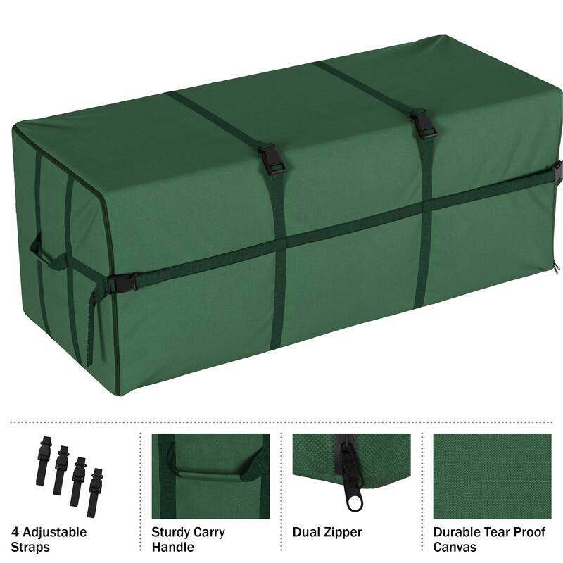 Elf Stor Red Christmas Tree Storage Bag Large 7.5 Ft Canvas Heavy Duty Zipper - Large, 7.5ft Tree