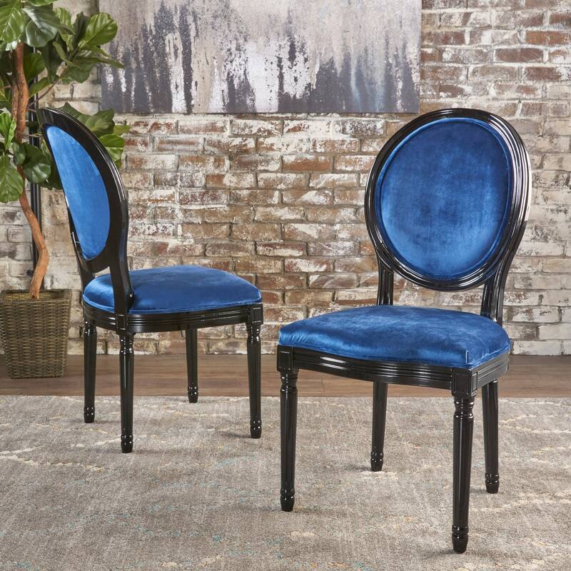 Phinnaeus Contemporary Velvet Dining Chairs (Set of 2) by Christopher Knight Home