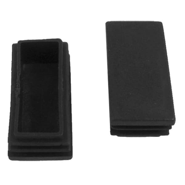 25x50mm Rectangle Plastic Blanking End Caps Tubing Tube Inserts 10