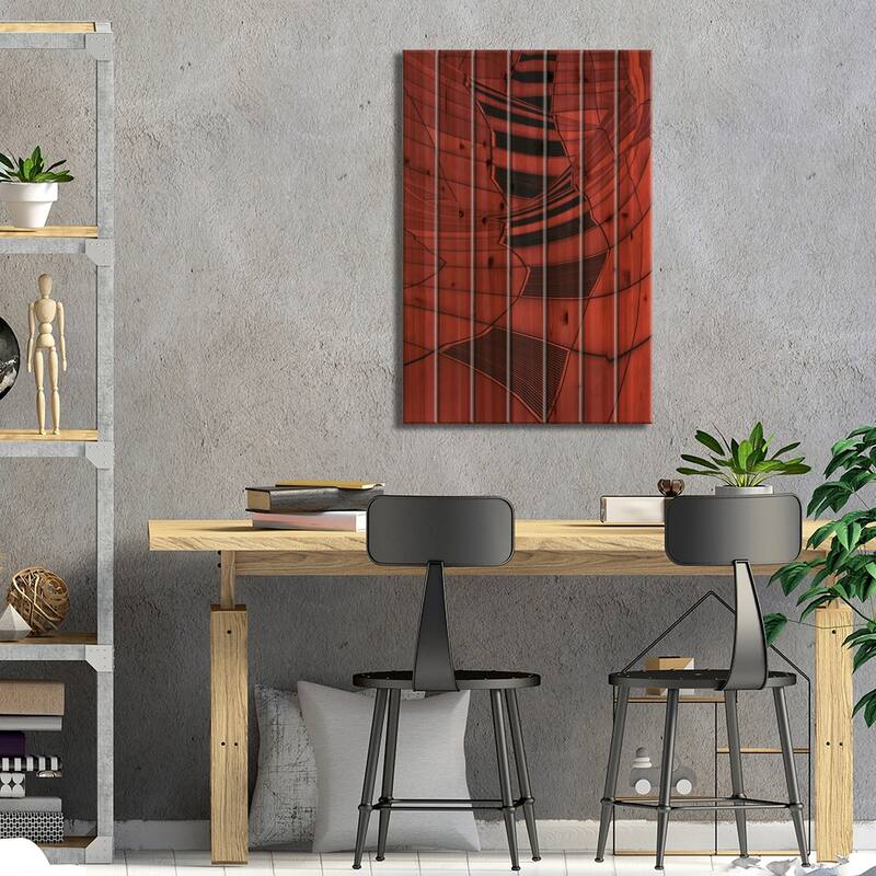 Carenza Print On Wood by Gilbert Claes - Multi-Color