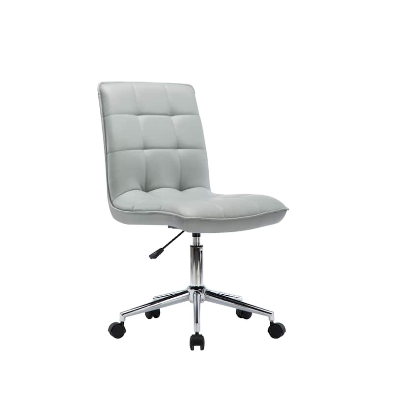 Porthos Home Egan Adjustable PU Leather Office Chair - Grey
