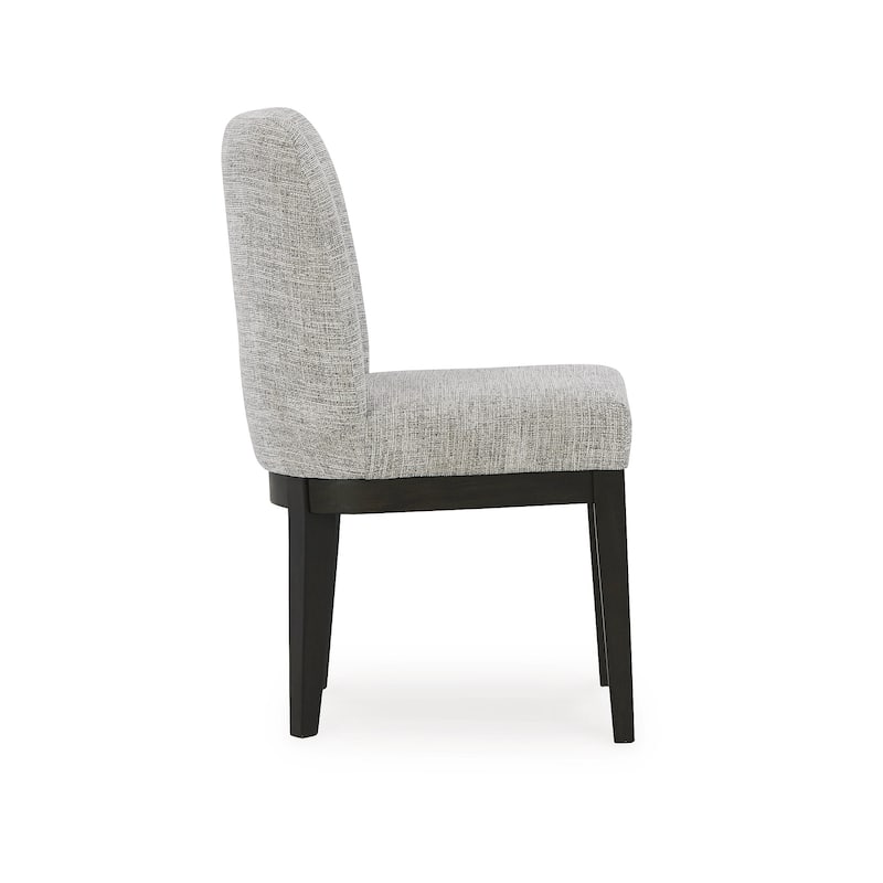 Burkhaus Dark Brown Dining Upholstered Side Chair, Set of 2 - 20.5" W x 24" D x 35.5" H