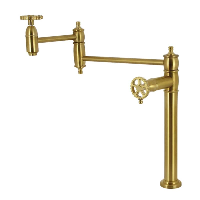 Kingston Brass KS370.CG Fuller 3 GPM Single Hole Pot Filler - Brushed Brass