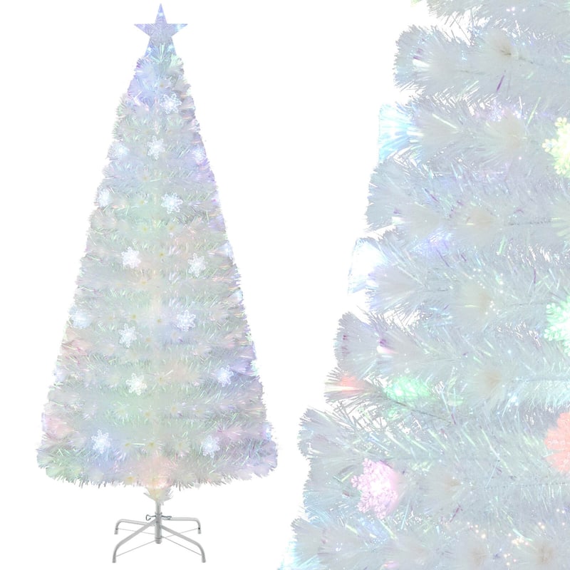Costway 5/6/7 FT Artificial Xmas Tree with 170/230/270 PET Branch Tips