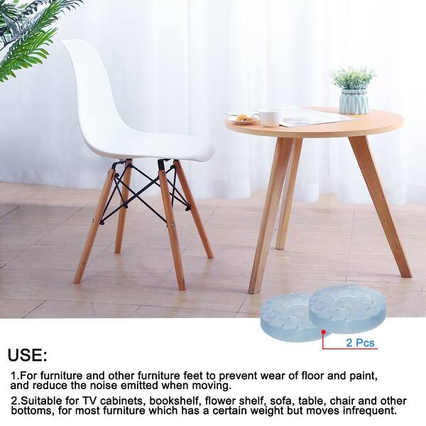 Shop 2pcs Feet Leg Pads Anti Scratch For Chair Leg Floor Protector 25mm Clear Blue On Sale Overstock 26403117