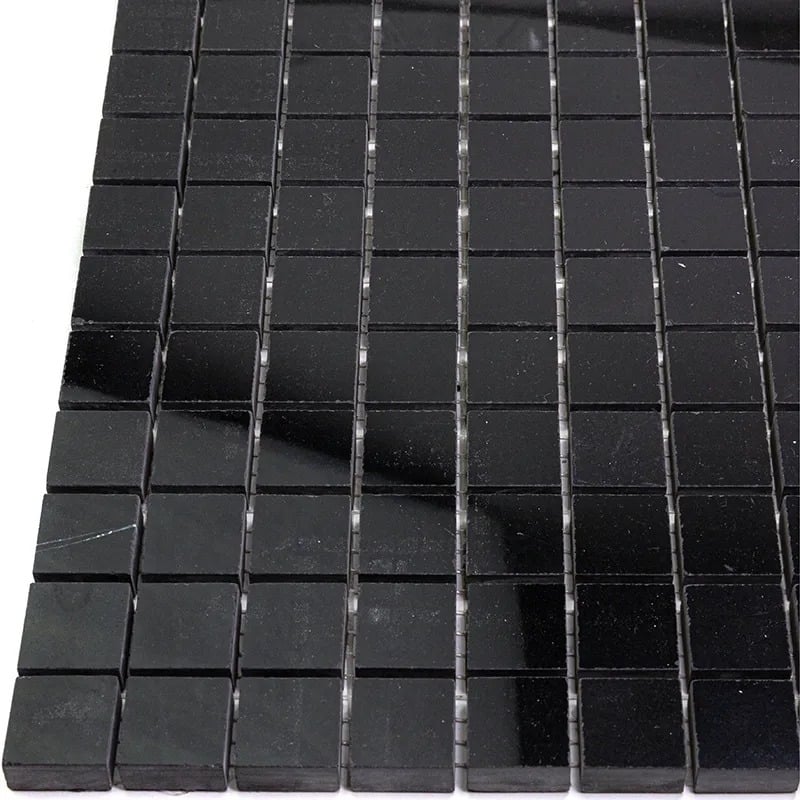Apollo tile 12 x 12 Noir Luxe Polished Eastern Black Marble Tile (5 sq ft/case) - 5 Pack