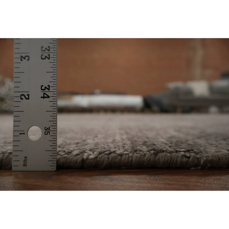 Hand Knotted Oriental 100% Wool Carpet Tribal Contemporary Brown Gabbeh Area Rug - 11' 3'' X 8' 6''