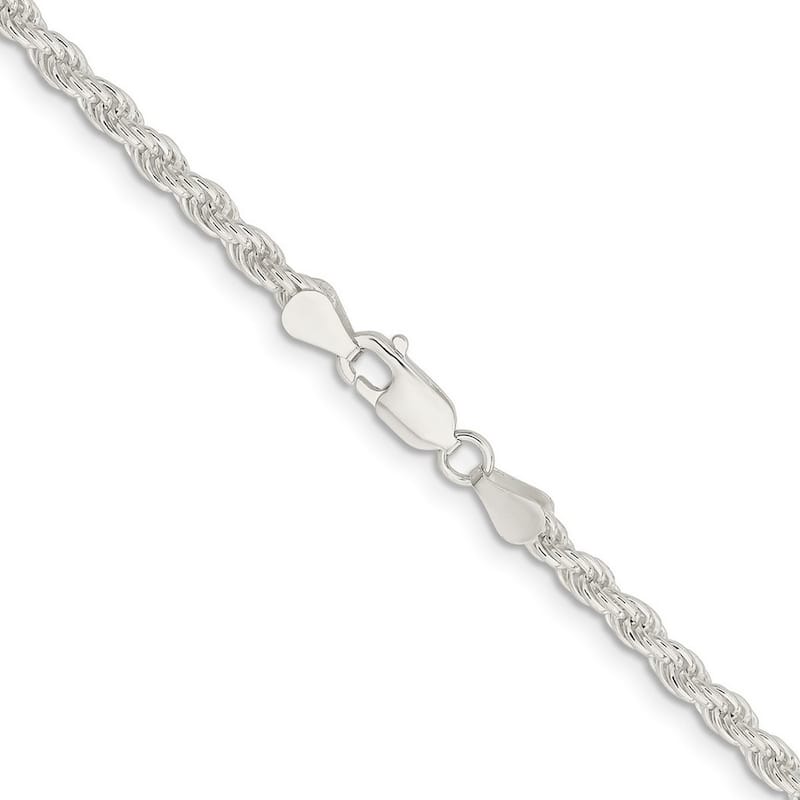 Curata 925 Sterling Silver 4.5mm Solid Rope Chain Necklace for Men