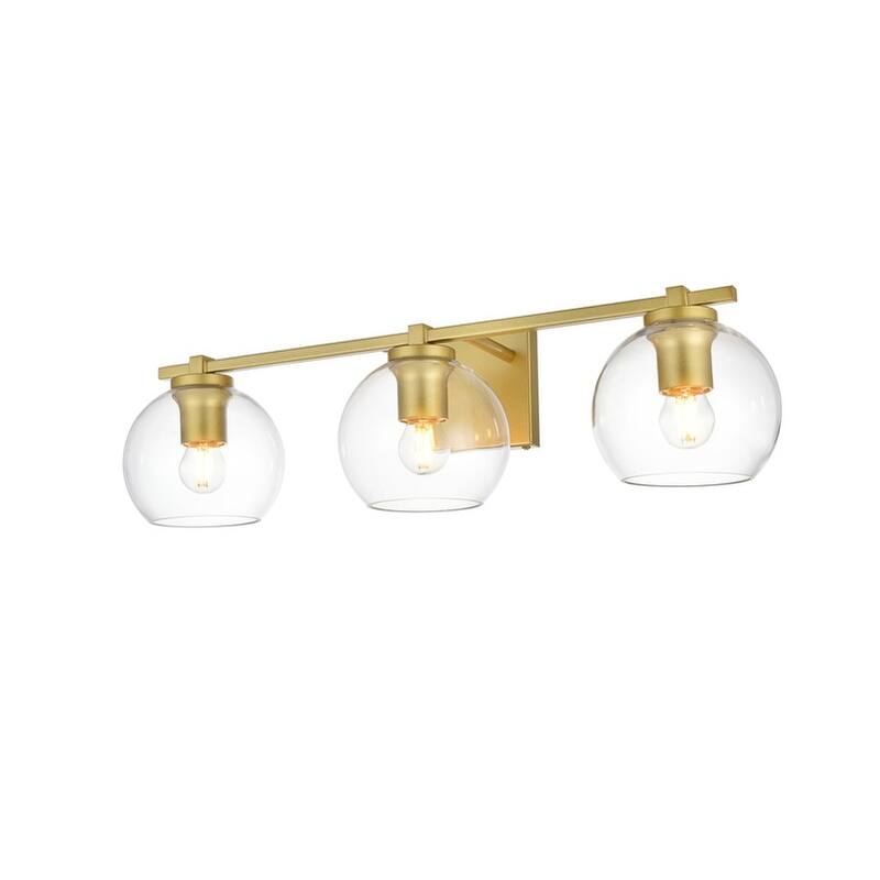 Julian 1 Light Black and Clear Bath Sconce