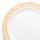 Option White with Pink and Gold Rim