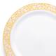Option White with Pink and Gold Rim