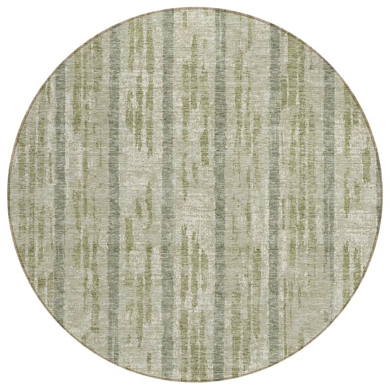 Machine Washable Indoor/ Outdoor Chantille Stripe Ombre Rug