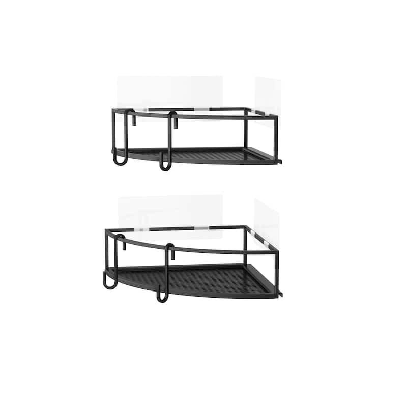 Umbra Cubiko Corner Bins, Set Of 2 - Black