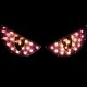 preview thumbnail 1 of 2, Lighted Eyes Halloween Window Silhouette Decorations - 40" - Purple - Set of 2