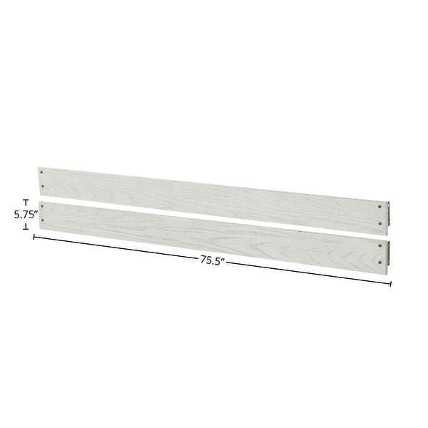 Foundry 76" Wide Traditional Wood Bed Rails, White Dove