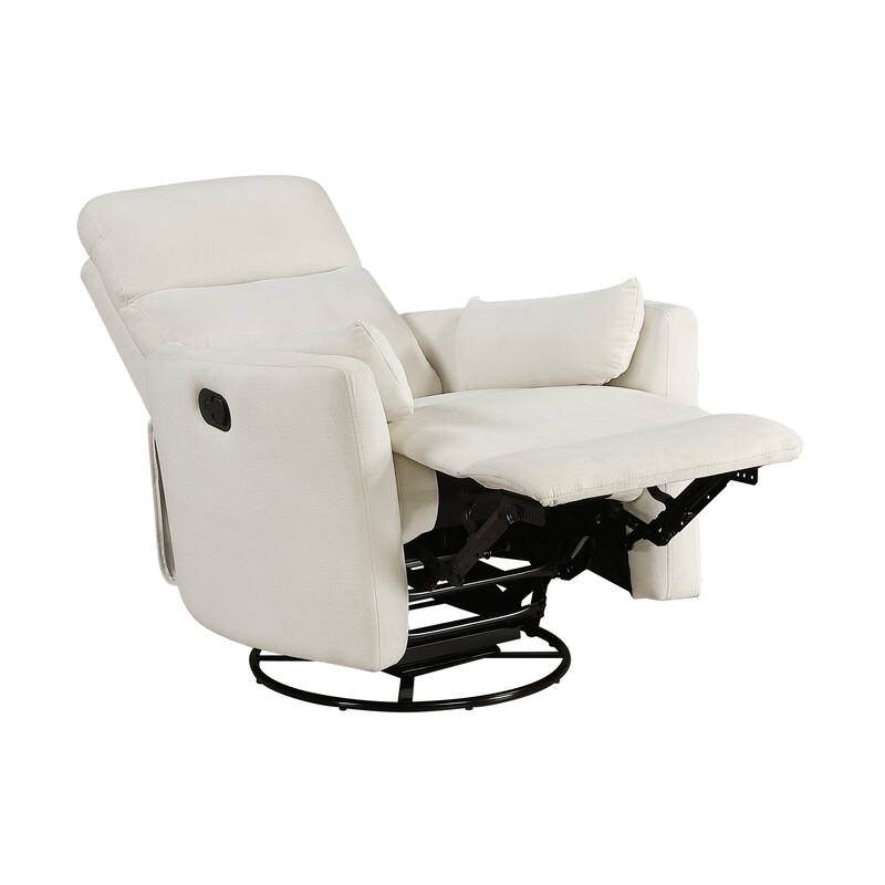 Fremont & Park Lennon 35" Microfiber Manual Swivel Glider Recliner - Removable Back