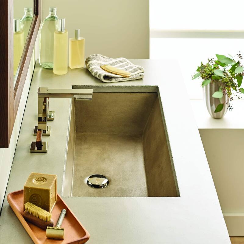 Arcata NativeStone drop-in Rectangular Bathroom Sink - 30" - Earth