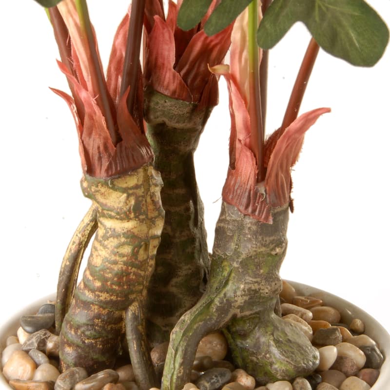 National Tree Company 21 in. Philodendron Plant in Green Ceramic Pot