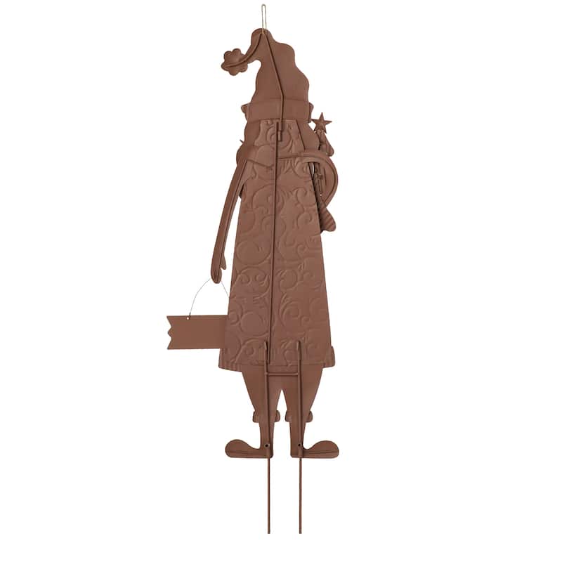 Glitzhome 36"H Metal Snowman or Santa Yard Stake Standing Decor Wall Decor