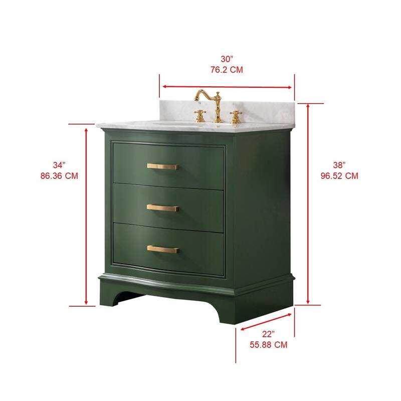 Sudio Design Monroe 30" Bathroom Vanity - 30" Single Sink