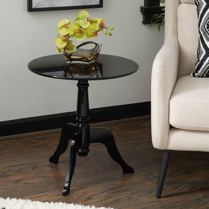Sarah Black Acrylic End Table