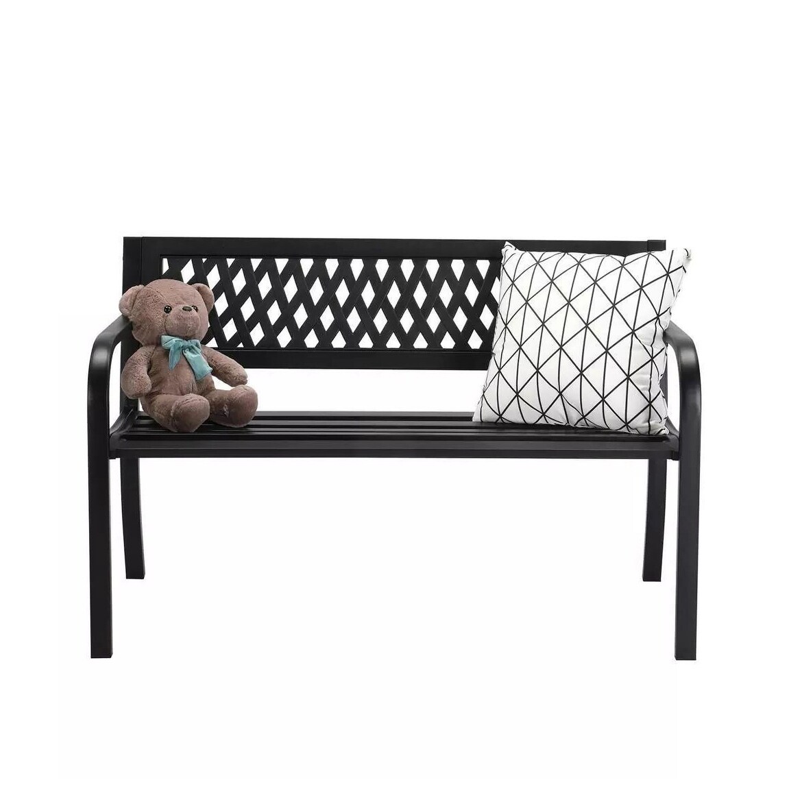 Achla Designs 4.9 FT Natural Oil Finish Wooden Indoor Outdoor Curved Backless Bench Home Patio Garden Deck Seating Bed Bath Beyond 35353833