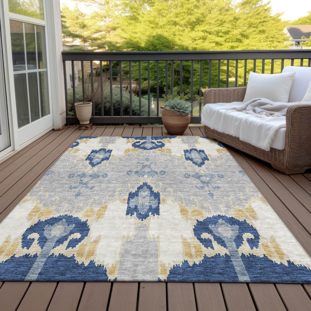 Machine Washable Indoor/ Outdoor Chantille Global Boho Rug
