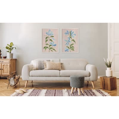 Sylvie Beaded Elegant Spring II and III Canvas Set by Nikita Jariwala