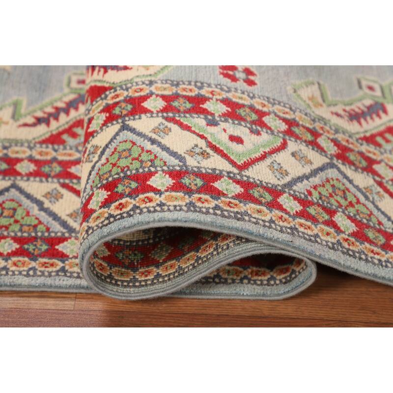 Kazak Oriental Area Rug Handmade Traditional Wool Carpet - 5'0" x 6'7"