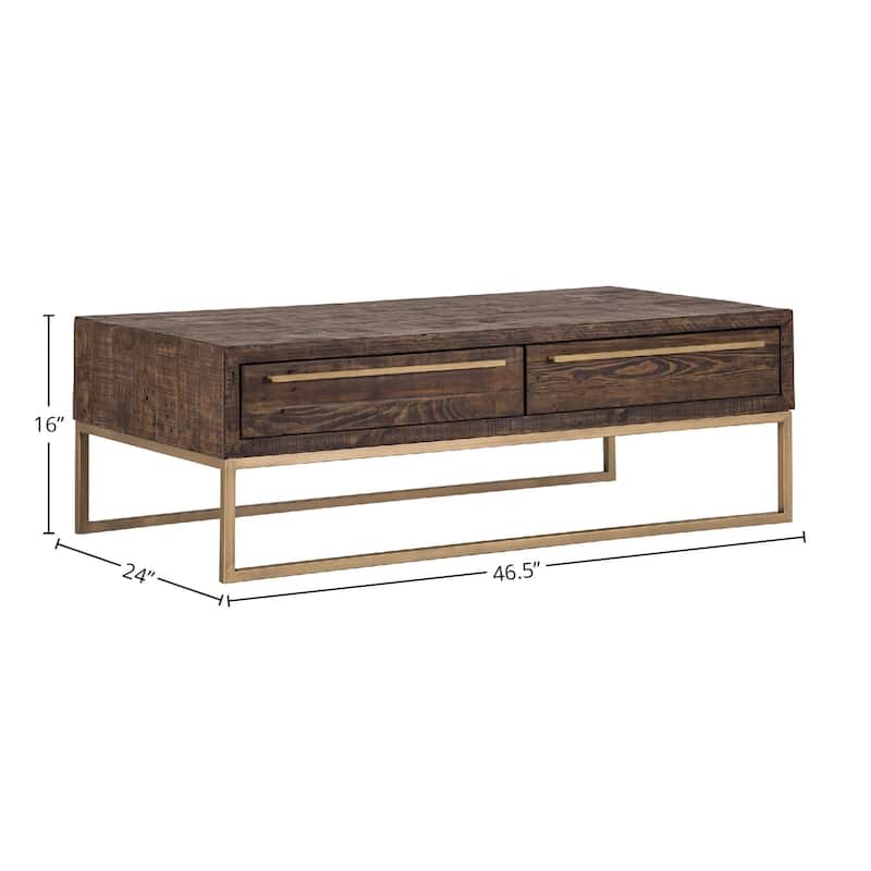 Monterey Wood Coffee Table in Smokey Taupe