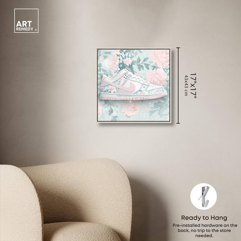 Dainty Floral Sneaker Canvas by Art Remedy