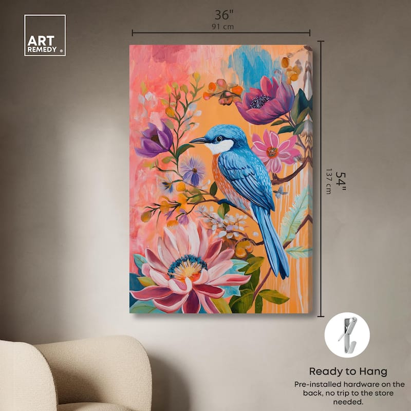 Spring Bird Canvas by Art Remedy, Gallery Wrapped