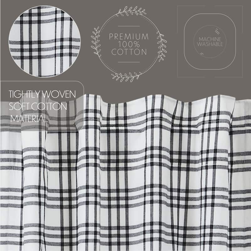 Sawyer Mill Black Plaid Valance 16x90 - M