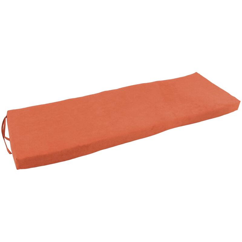 Microsuede Indoor Bench Cushion (48-, 51-, or 54-inches wide) - 54" wide - Spice