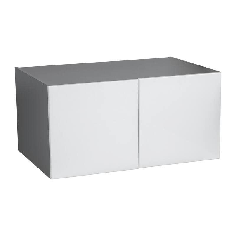 33" x 15" Wall Cabinet-Double Door-Grey - 33 x 15 x 12 - Off-White