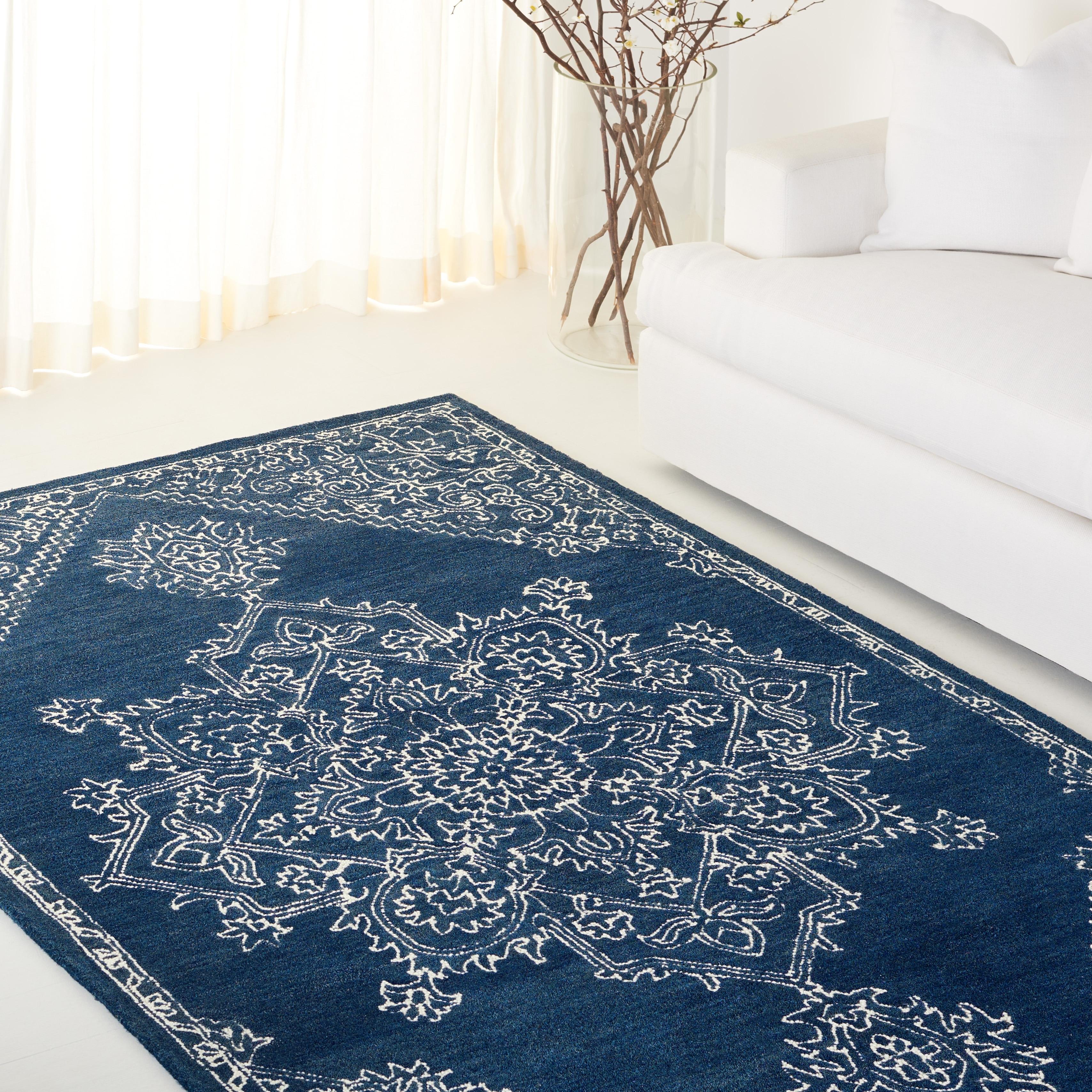 羊毛フェルト Listed exclusively for gloriafung0207 Lauren Ralph Lauren Handmade Gunlaug Oriental Medallion Wool Rug