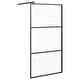 preview thumbnail 32 of 71, vidaXL Walk-in Shower Wall multi size Half Frosted ESG Glass Black