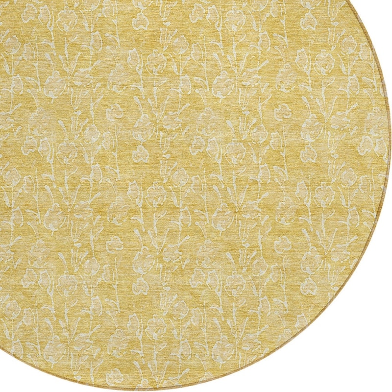 HomeRoots Floral Transitional Rectangle Outdoor Rug